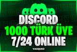 (7/24 Online)⭐ Discord +1000 Türk Üye ⭐