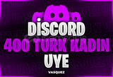 (7/24 Online)⭐Discord +400 Türk Kadın Üye⭐