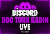 (7/24 Online)⭐Discord +500 Türk Kadın Üye⭐