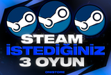 ⭐ 7/24 OTO | STEAM İSTEDİĞİNİZ 3 OYUN
