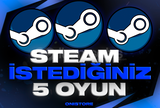 ⭐ 7/24 OTO | STEAM İSTEDİĞİNİZ 5 OYUN