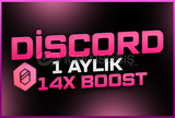 ✅{7/24 Teslimat}⭐️DİSCORD 1 AYLIK 14X BOOST⭐