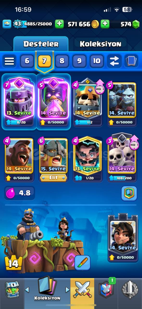 7 EVRİM + 9000 KUPA + 43 LEVEL 7 EVRİM + 9000 KUPA + 43 LEVEL