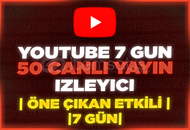 ⭐️[7 GÜN] 50 YOUTUBE CANLI YAYIN İZLEYİCİ⭐️