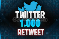 ♻️[7 GÜN GARANTİ] Twitter 1.000 Retweet