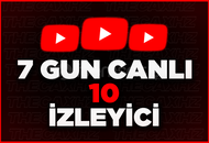 ⭐7 GÜN Youtube 10 CANLI İZLEYİCİ ⭐