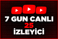 ⭐7 GÜN Youtube 25 CANLI İZLEYİCİ ⭐