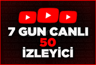 ⭐7 GÜN Youtube 50 CANLI İZLEYİCİ ⭐