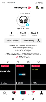 7 K takipçili tiktok hesabı 