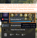 7 MADALYALI 15 LV 190 TL CS GO ENVANTERLİ Back4