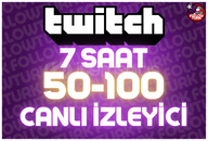 ⭐ 7 Saat 50-100 Canlı İzleyici ⭐