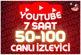 ⭐ 7 Saat 50-100 Youtube Canlı İzleyici ⭐