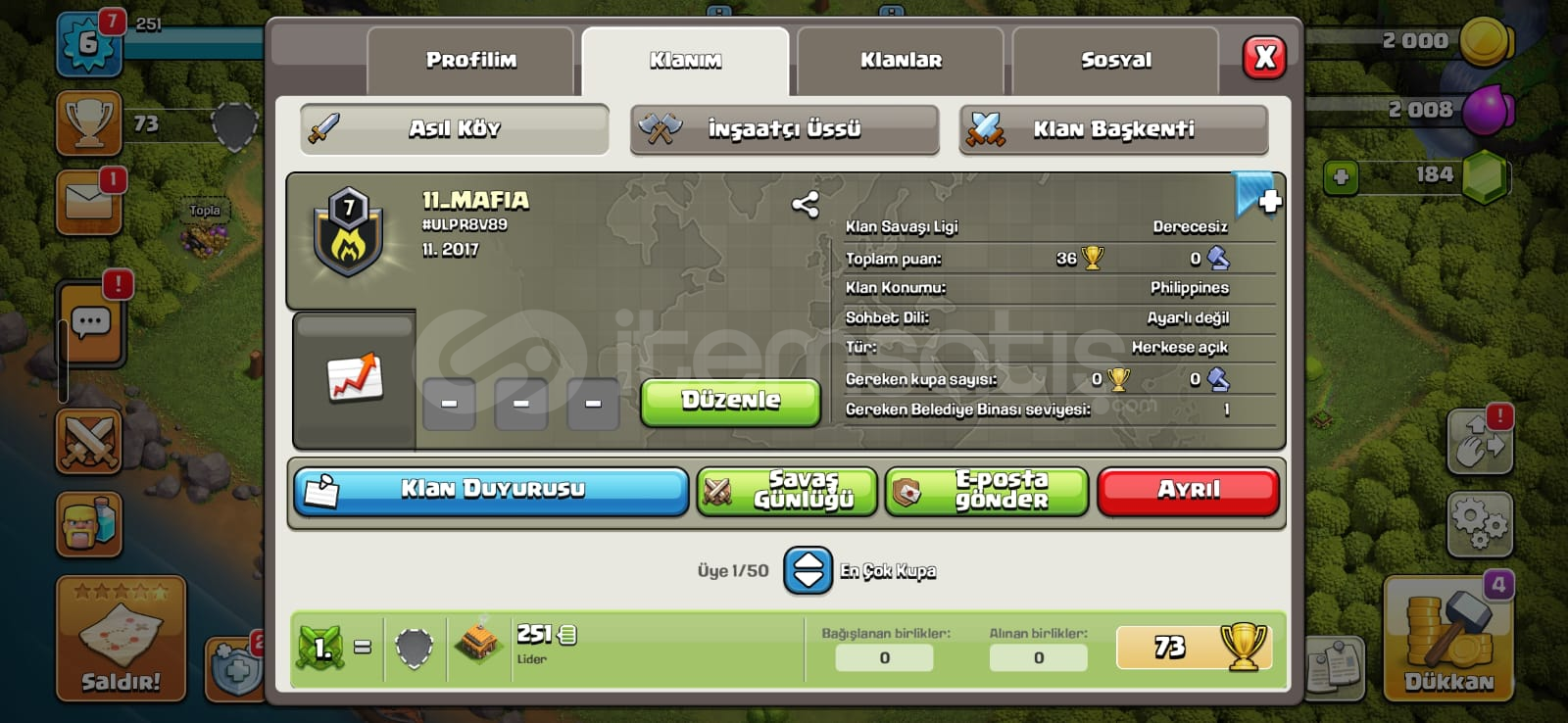 ⭐️ 7 Seviye Lig Siz Klan #ULPR8V89 ⭐️ ⭐️ 7 Seviye Lig Siz Klan #ULPR8V89 ⭐️