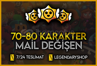 ⭐[70-90 Karakter Garanti Mail Değişen⭐