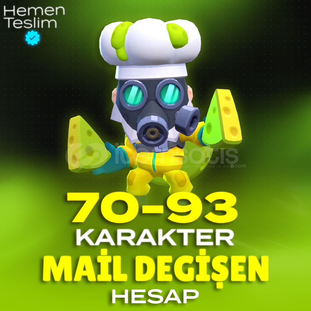 70-93 Karakter Arası Brawl Stars Hesabı  70-93 Karakter Arası Brawl Stars Hesabı