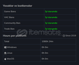 53973tl değerinde hesap 70 Oyun + CS:GO Prime 
