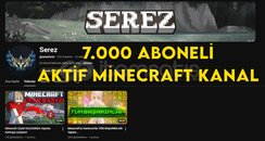 7.000 Aboneli Aktif Minecraft Youtube Kanalı