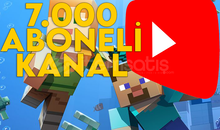 7.000 Aboneli Aktif Minecraft Youtube Kanalı