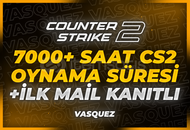 ⭐ 7000+ SAAT CS2 STEAM HESABI - [İLK MAİLLİ !]