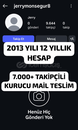 ⚡7000+ TAKİPÇİLİ 2013 YILI ⚡12 YILLIK HESAP⚡