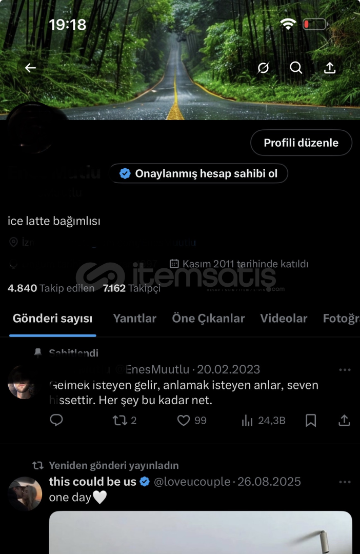 7000 Takipçili Twitter Hesabı
