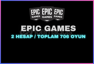 706 OYUNLU / 2 EPIC GAMES HESABI
