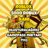 [⭐7.143⭐]✅5000 Robux✅