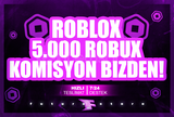 ⭐(7143) 5000 Robux + KOMİSYON BİZDEN ⭐