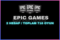 716 OYUNLU / 2 EPIC GAMES HESABI