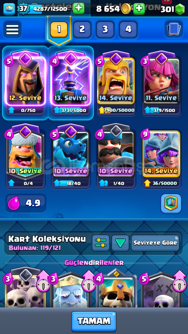 Efsane 7300 Kupa 6 Evrim 1 İsim Hakkı + 13K Bs Efsane 7300 Kupa 6 Evrim 1 İsim Hakkı + 13K Bs