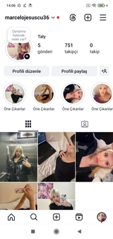740 Takipçi Vip Kız Hesabi
