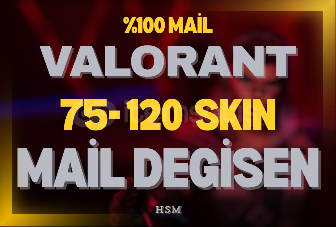 ⭐75-120 skin - MAİL DEĞİSEN - VALORANT RANDOM ⭐75-120 skin - MAİL DEĞİSEN - VALORANT RANDOM