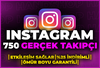 ⭐[GARANTİLİ] 750 INSTAGRAM GERÇEK TAKİPÇİ⭐