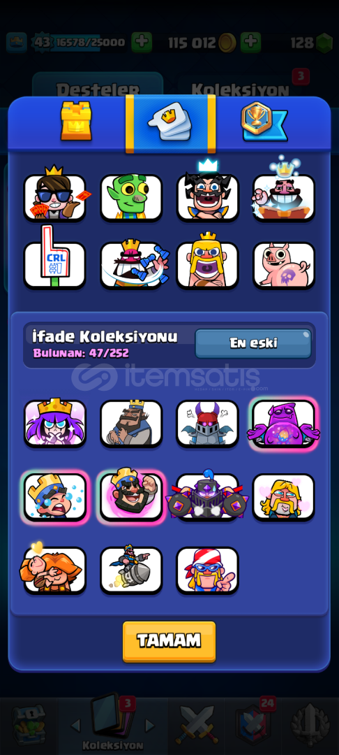 7500 K tüm karakterler açık
