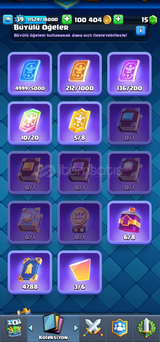⭐️7500 Kupa⭐️ 1 evrim⭐️116kart⭐️ hesap