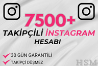 7500+ TAKİPÇİLİ İNST HESAP- 30 GÜN GARANTİLİ