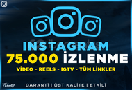 75.000 Instagram Gerçek İzlenme | Garanti | #1