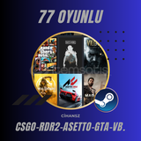 77 OYUNLU EFSANE STEAM HESABI 