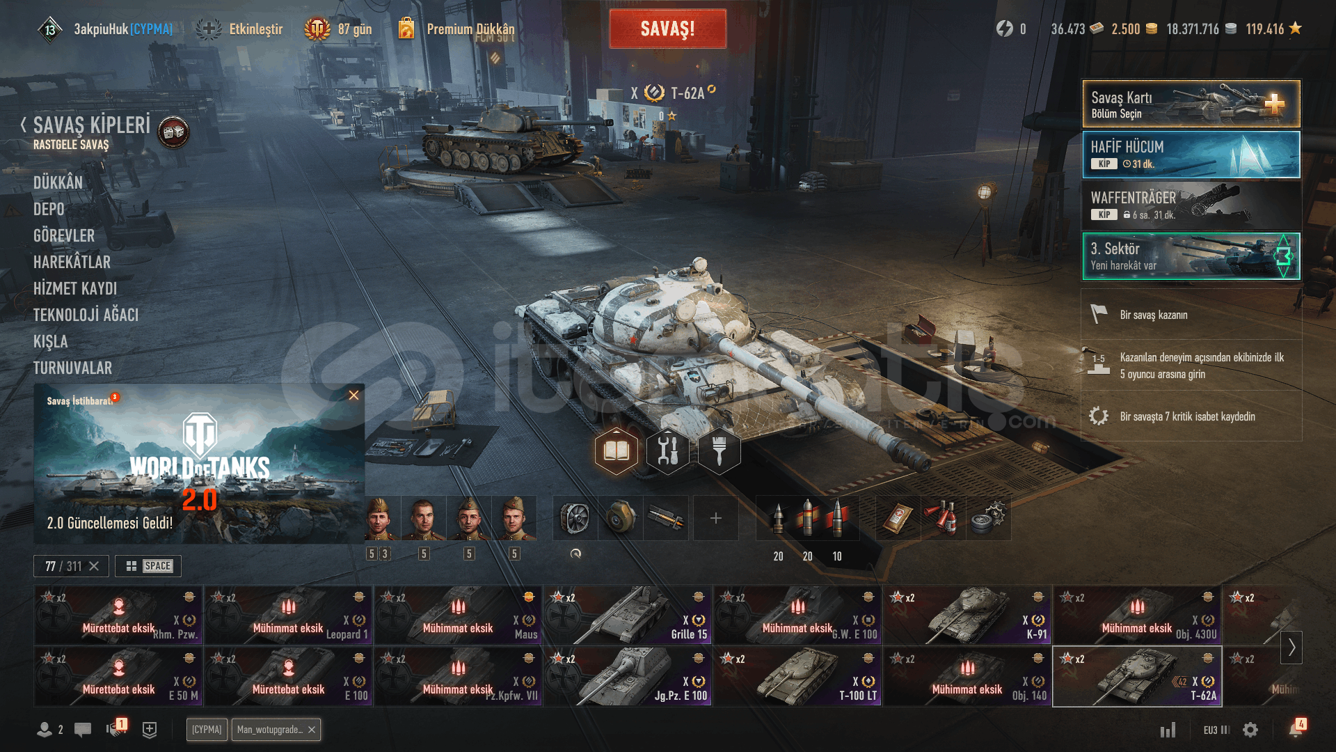 77 SON SV 127 PREMİUM TANKLI AVRUPA HESAP 77 SON SV 127 PREMİUM TANKLI AVRUPA HESAP