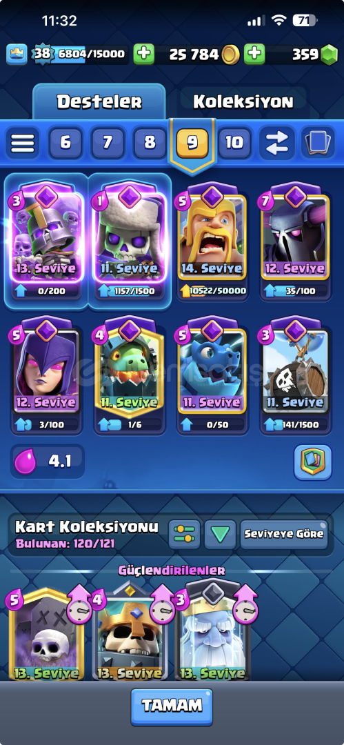 8171 Kupa • 9 Evrim • 121 Kart • Altın Bilet 8171 Kupa • 9 Evrim • 121 Kart • Altın Bilet