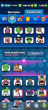 7800 KUPA CLASH ROYALE HESABI SATILIKTIR