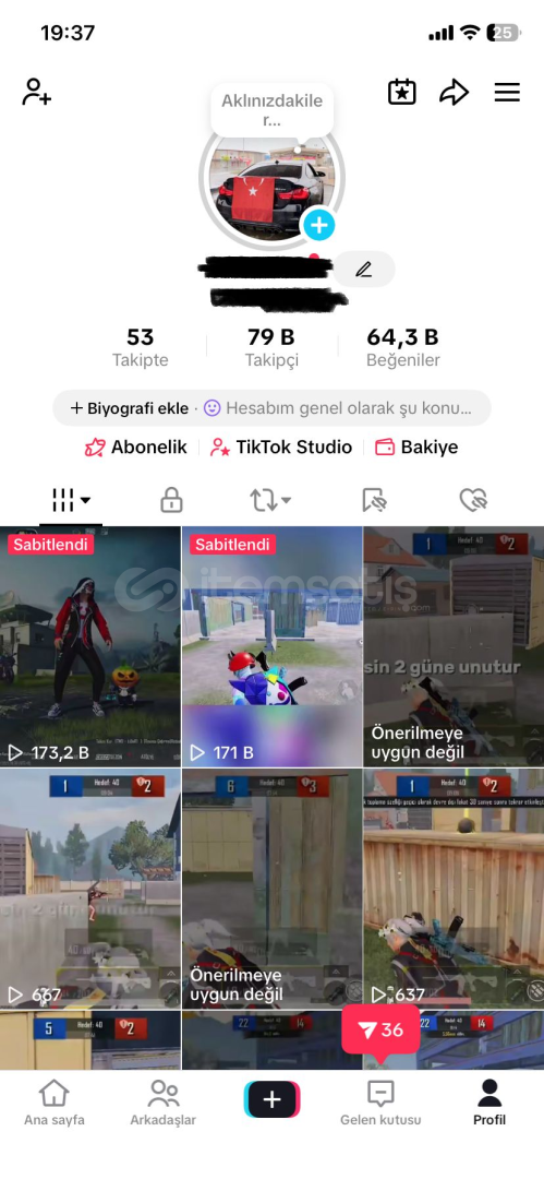 79K Takipçili Yayıncı Hesabı 6.4k Bakiyeli 79K Takipçili Yayıncı Hesabı 6.4k Bakiyeli