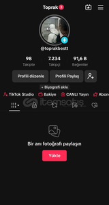 7K TAKİPCİLİ EFSANE TİKTOK HESABİ 
