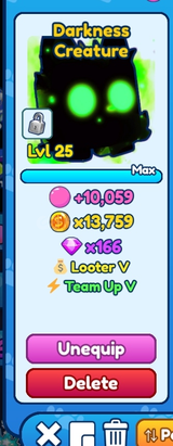 4x Shiny Darkness Creature