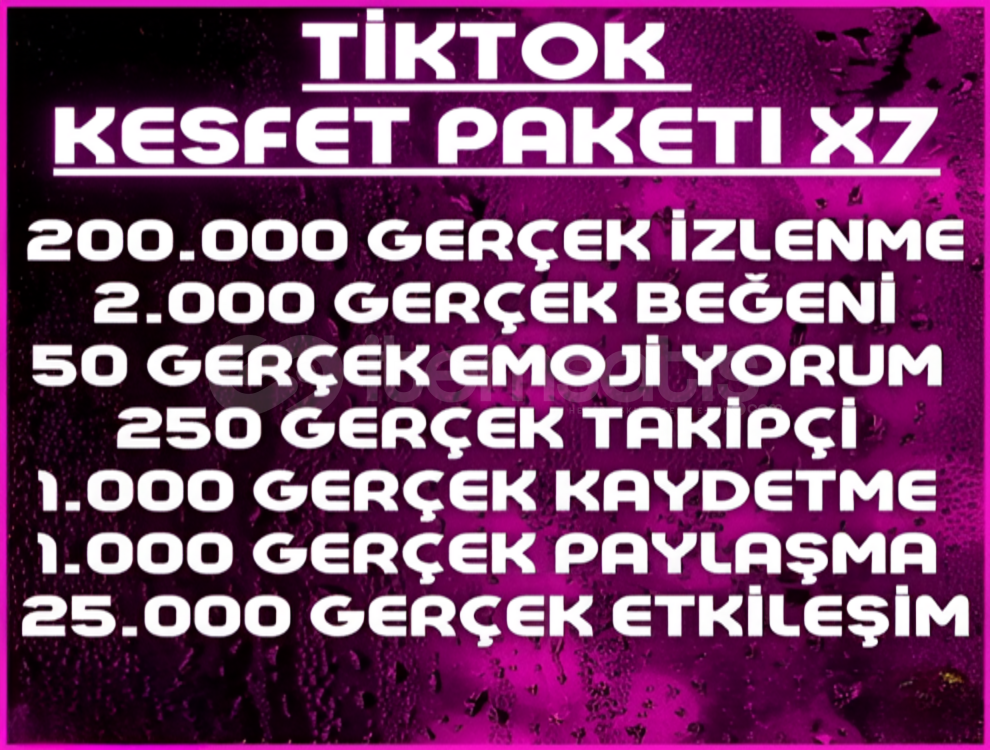⭐7X TİKTOK GERÇEK KEŞFET PAKETİ 6 / MEGA PAKET⭐ ⭐7X TİKTOK GERÇEK KEŞFET PAKETİ 6 / MEGA PAKET⭐