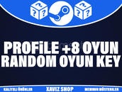 8 Adet 🔥 Profile +8 Random Oyun Key