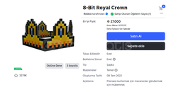  8-Bit Royal Crown 28k+ Value (En Ucuzu) 27k Rap