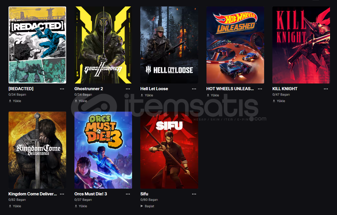 8 Oyun - Epic Games Hesabı 8 Oyun - Epic Games Hesabı