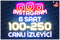 ⭐ 8 Saat 100-250 İnstagram Canlı İzleyici ⭐