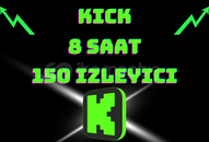 [ 8 Saat ] 150 Adet - Kick Canlı İzleyici